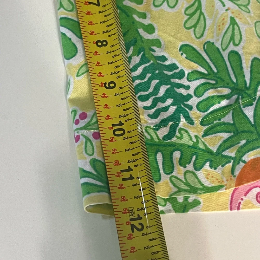 Vtg Lilly Pulitzer Bermuda Shorts Miranda‎ Monkey Lemon Sorbet Sz 8 White Label - Picture 7 of 7